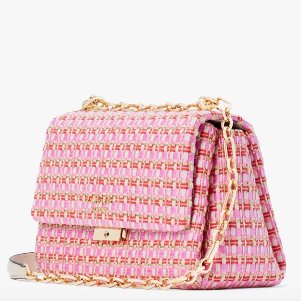 Kate Spade raffia tweed shoulder bag - Picture 2 of 4